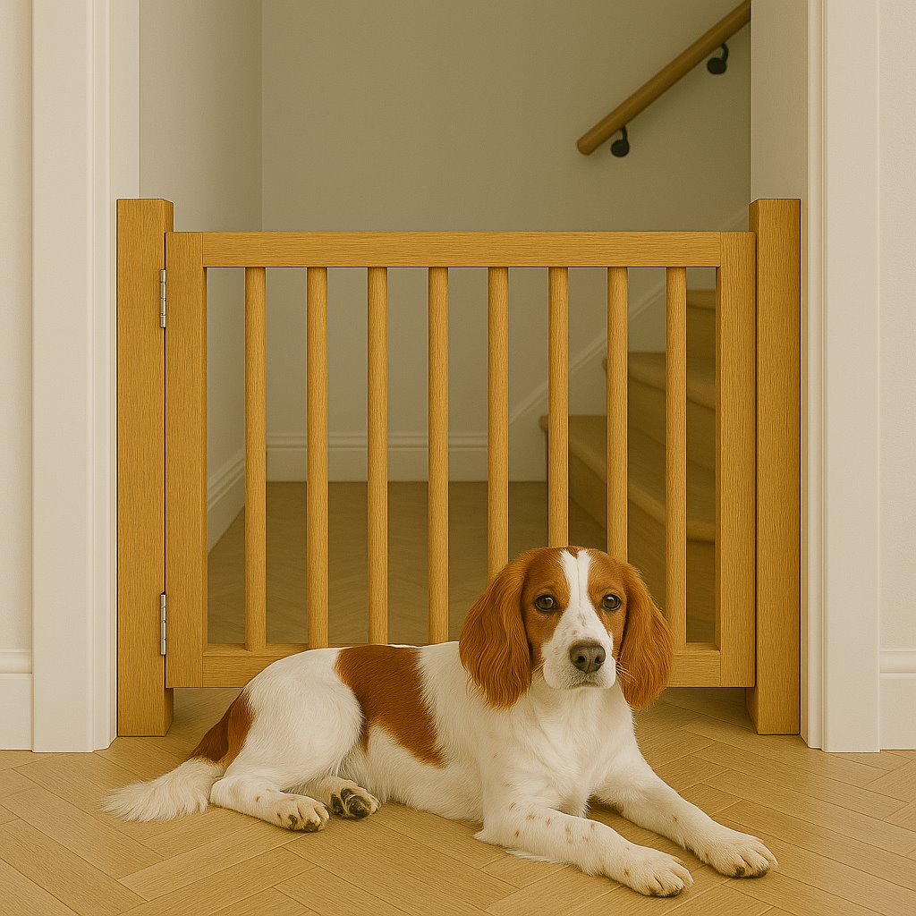 wide wooden baby gate for large stair openings