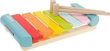 Xylophone for Kids: Montessori Baby Toys, Wooden Musical Instruments for Early Education, Pastel Rainbow