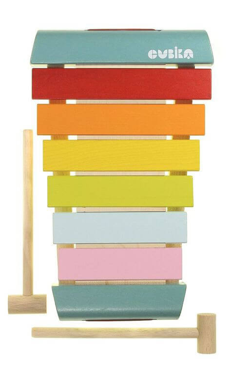 Xylophone for Kids: Montessori Baby Toys, Wooden Musical Instruments for Early Education, Pastel Rainbow